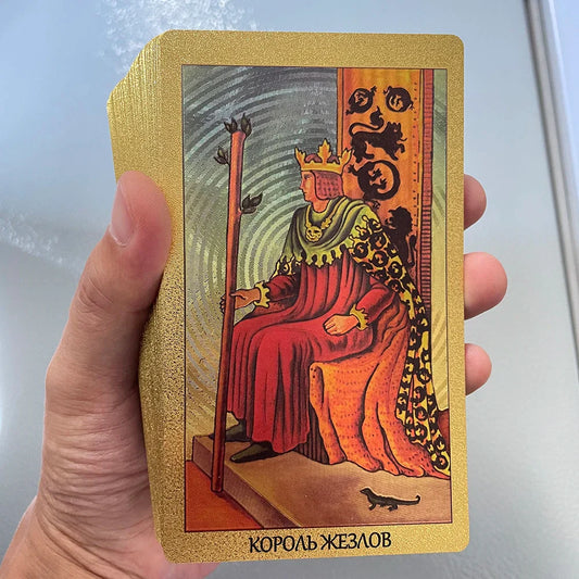 Russian Golden Tarot Cards โ Classic 78-Card Divination Deck with Guide Book